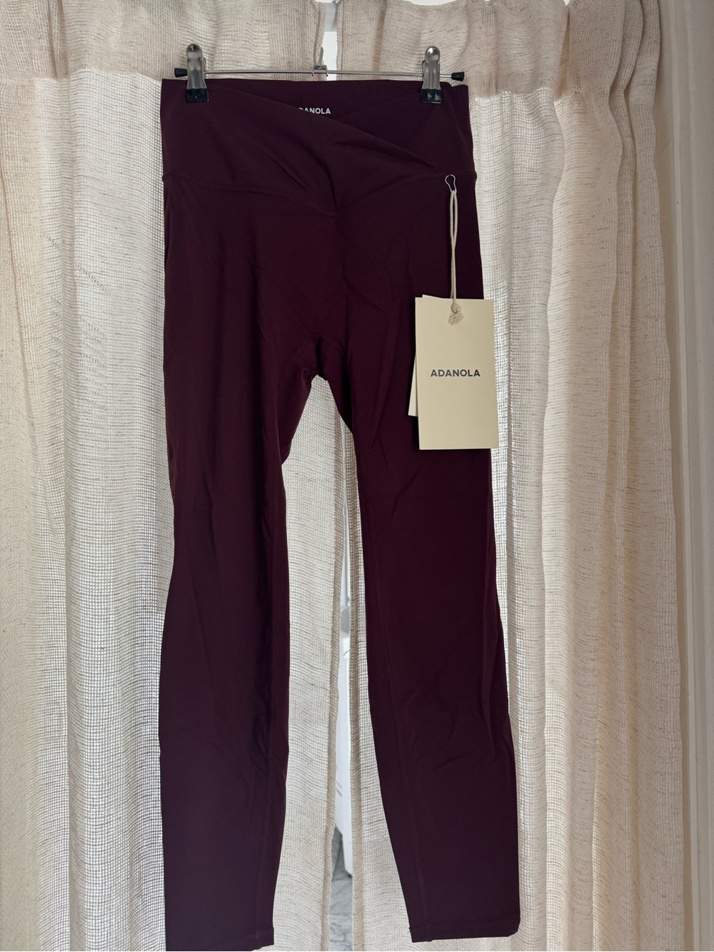 *RARE!* Adanola Ultimate Wrap Over Legging - Dark Cherry (NEW WITH TAGS!) - Picture 3 of 4